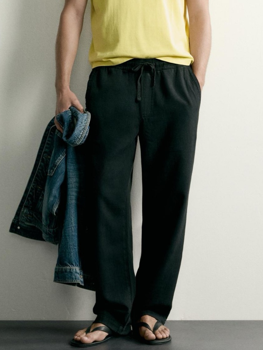 Zara Men Relaxed Fit Textured Pants